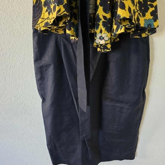 African Print Women's Floral Print 2PIECE Set Skirt&Open Top W Belt art to wear - Picture 7 of 11